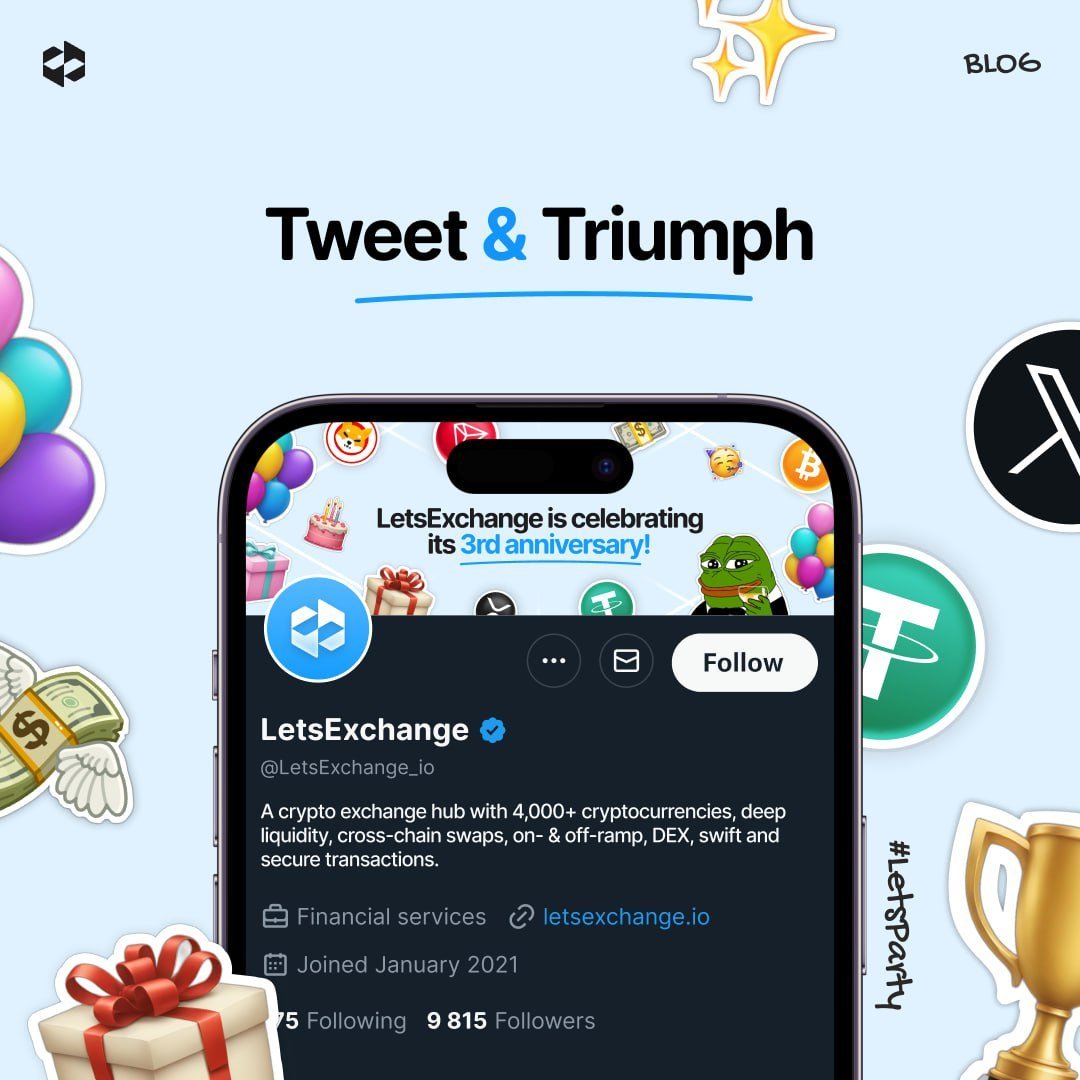 🎈Keep the vibe alive! 

The clock’s ticking, but our campaign’s still kicking! Send your best wishes to @letsexchange_io and you could pocket 100 USDT! 

🏆Slap on those hashtags #LetsExchangeTurns3 and #LetsParty, and tag three friends! 

Take a gander at the contest deets…