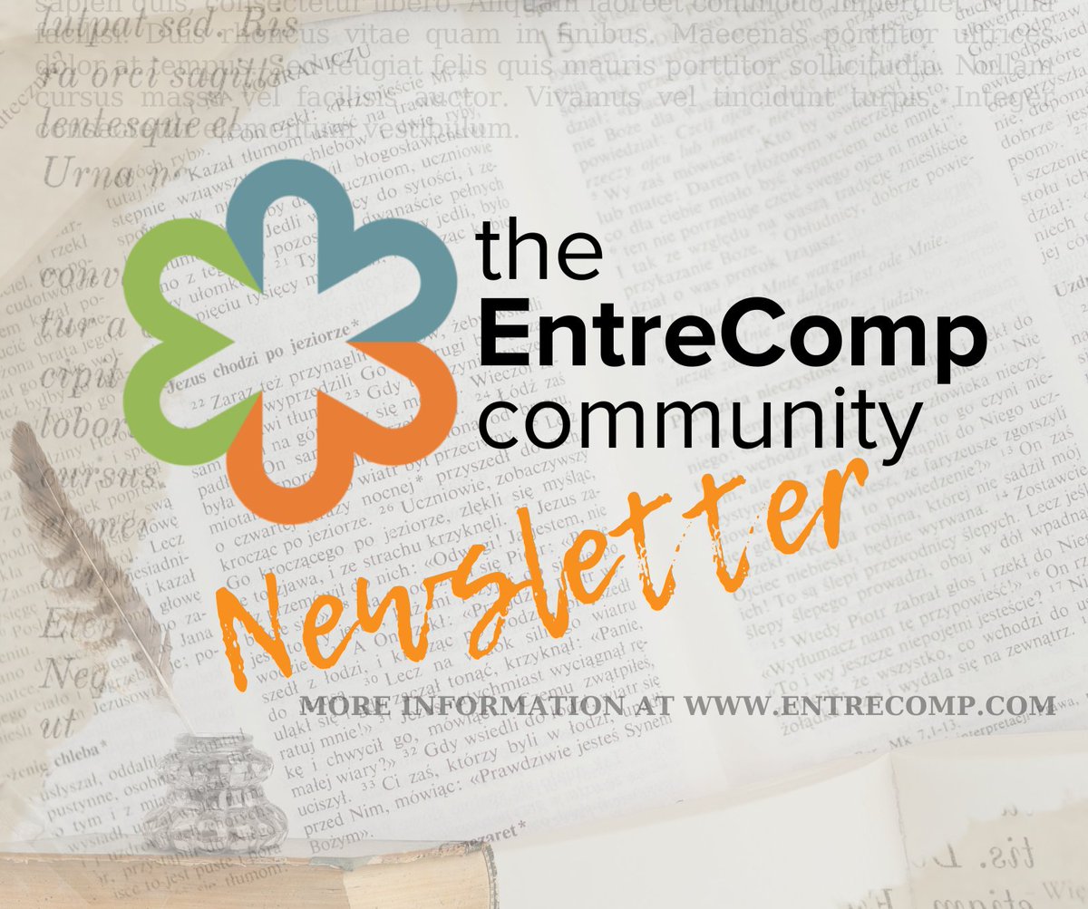 The latest @EntreComp_Comm Newsletter is out now! Find out more about... ⭐@WomenLearningT1 online training ⭐Impactful Educator Awards by @Educator4Impact ⭐Fresh resources! ⭐Upcoming events ⭐Inspiring Thoughts And more! 🔎 bit.ly/3TNpdi1