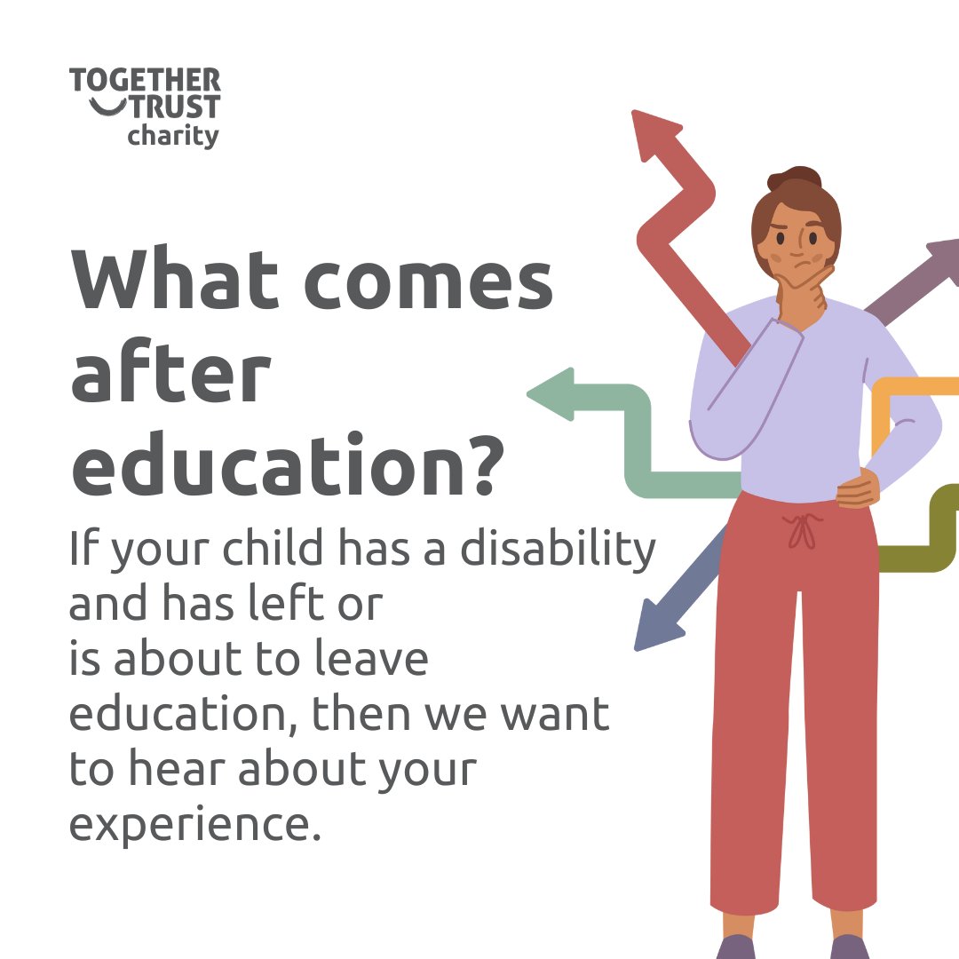 Have you helped your child prepare to leave school or college? How did it go? Did you feel listened to? @TheNationalStar and @TogetherTrust want to understand your views about what comes #aftereducation for children with disabilities. Have your say 👉 buff.ly/3JcbH2M