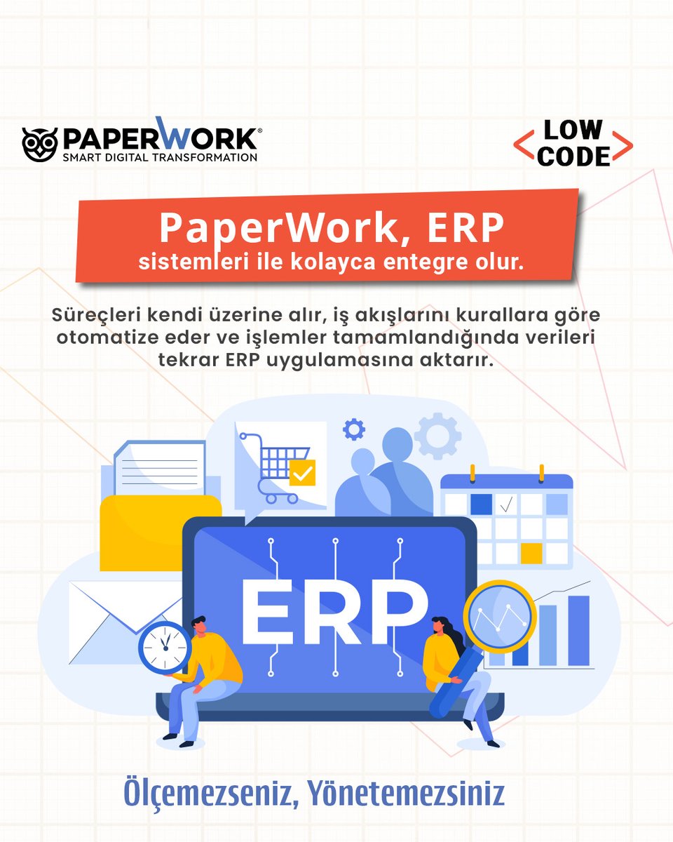 PaperWork, ERP sistemleri ile kolayca entegre olur. Süreçleri kendi üzerine alır, iş akışlarını kurallara göre otomatize eder ve işlemler tamamlandığında verileri tekrar ERP uygulamasına aktarır. youtube.com/watch?v=YwTYVR… #dijitaldönüşüm #bpm #SAP #işakışı #LowCode