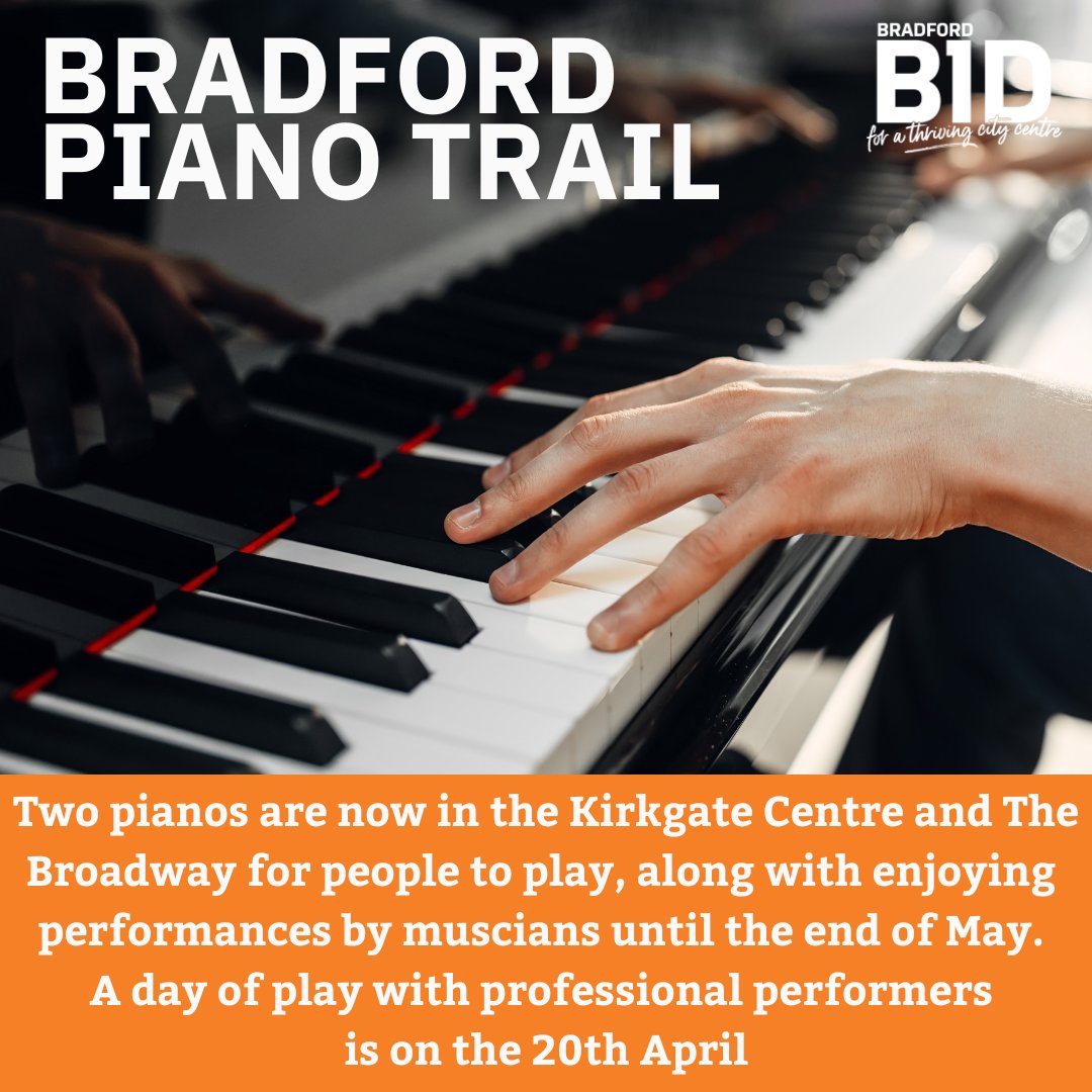 Have you had a go on the pianos situated in @TheBroadwayBrad & @KirkgateCentre? The two pianos form the Bradford Piano Trail🎹We've been treated to some fantastic performances & on the 20th April there'll be a day of play by professional & amateur musicians to entertain shoppers.