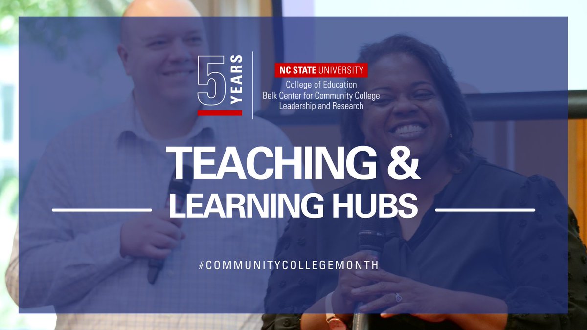 NC Teaching & Learning Hubs support faculty & staff with resources to help educators learn about, adopt, test, and scale the evidence-based strategies that have increased equitable student success outcomes across the nation. #ccmonth @AchieveTheDream ow.ly/NWQ350RaCfb