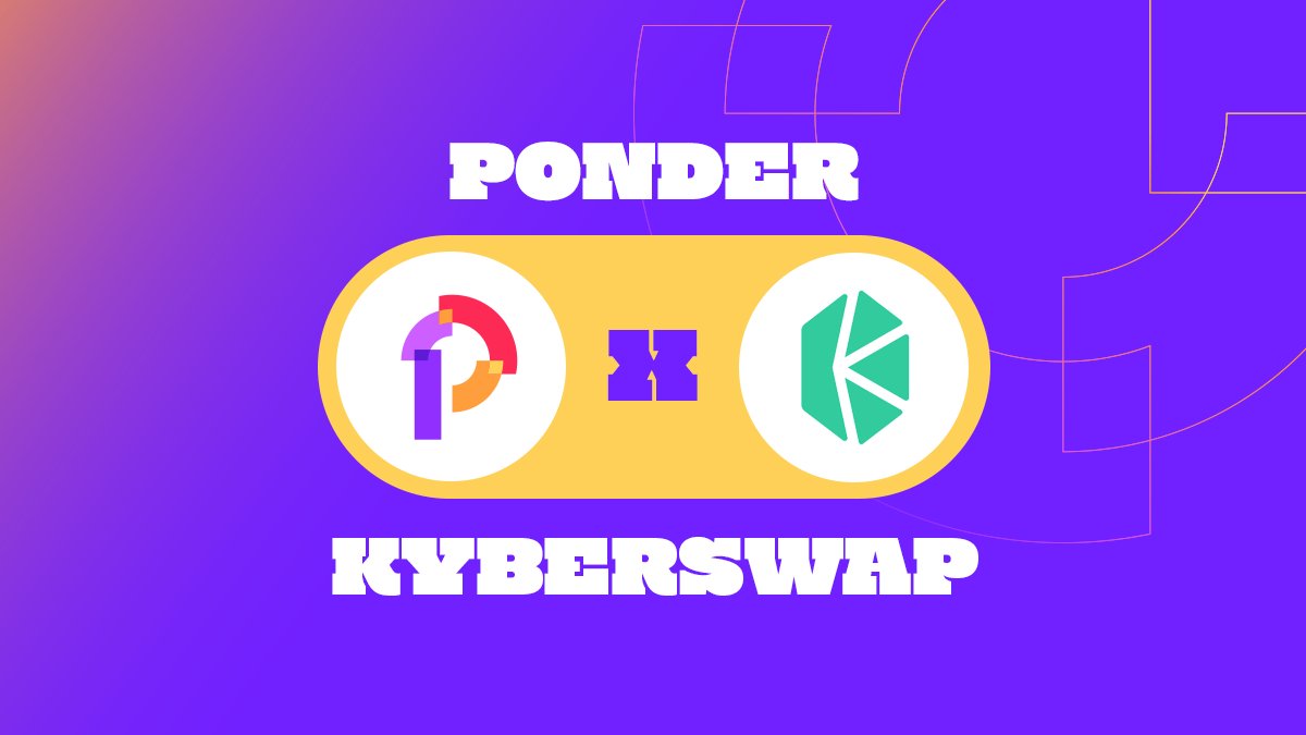 Ponder_One's tweet image. Exciting Announcement! 📢
We're delighted to announce @KyberNetwork is integrated into the Ponder engine! ⚡️
#PonderONE X #Kyberswap
Integrating Kyberswap with Ponder broadens our users' options and simplifies their transaction process via our intuitive interface. This…
