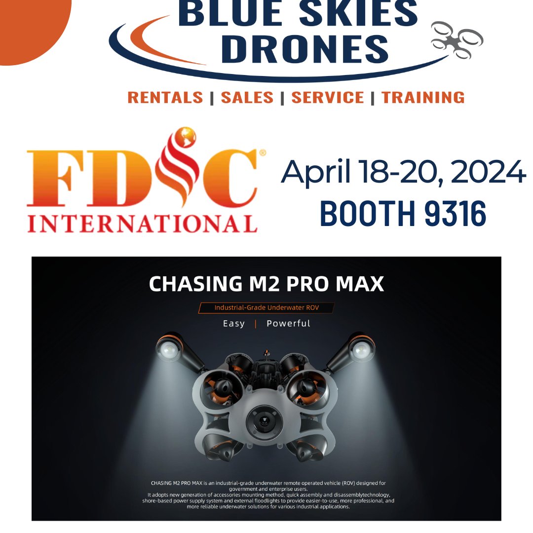BlueSkiesDrones's tweet image. ROVs save time and give rescuers new capabilities. Stop by our booth next week in Lucas Oil Stadium at #FDIC2024 - #8817  #dronesatwork