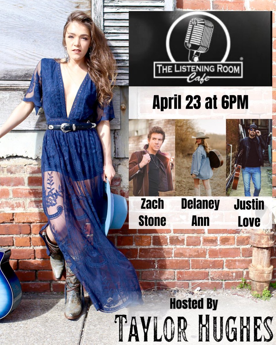 Only a few weeks away from this 🔥 show at @listeningroom on April 23! Get your tickets today 💙🎟️ #CountryMusic #songwriter #nashville listeningroomcafe.com/nashville-show…