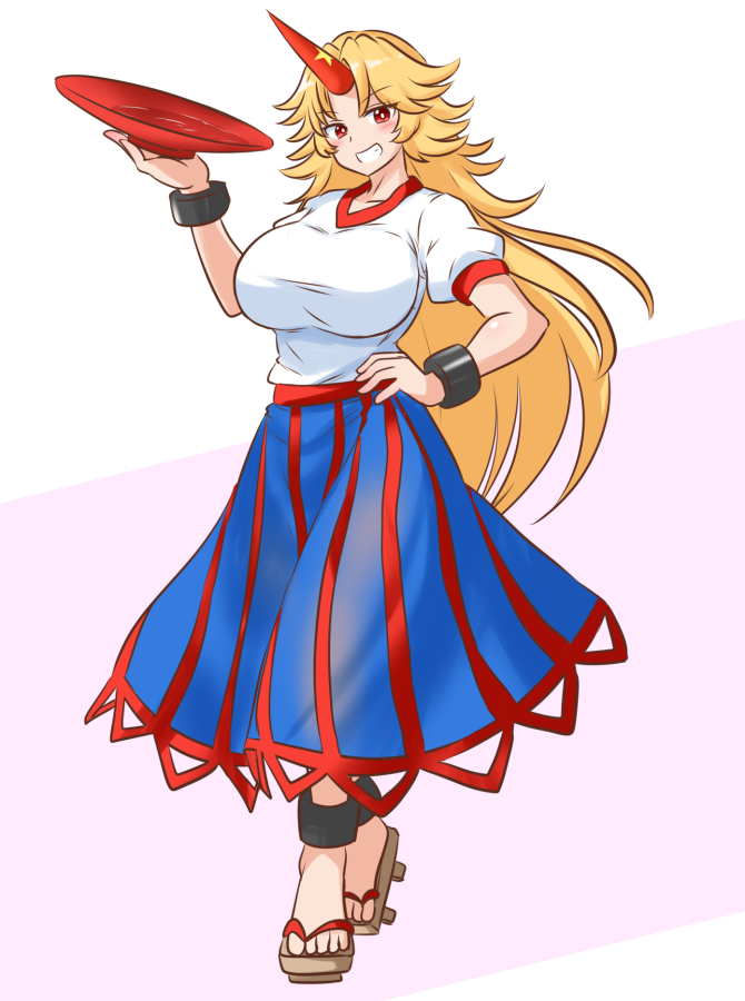 星熊勇儀 「Skebご依頼で描きました 勇儀さん 」|いすぃのイラスト
