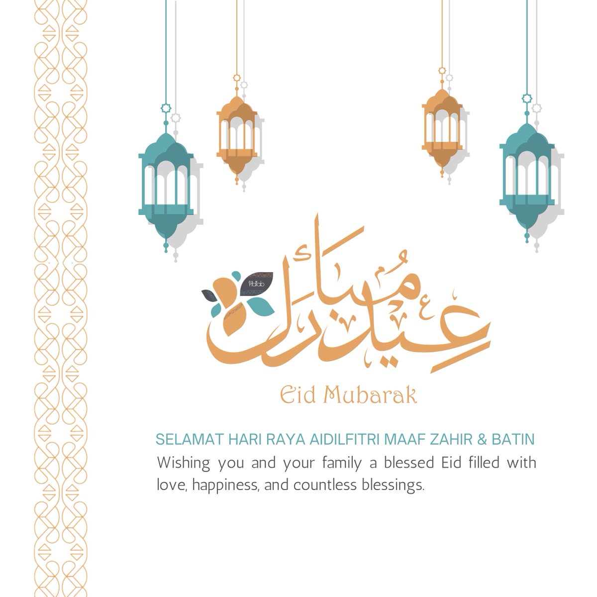 HalabKLI's tweet photo. SELAMAT HARI RAYA AIDILFITRI MAAF ZAHIR &amp; BATIN , Wishing you and your family a blessed Eid filled with love, happiness, and countless blessings. 😍 
Come join us at Halab Restaurant 
-
#EidatHalab #HalabRestaurant  #Foodies https://t.co/CMGGpyyE4a