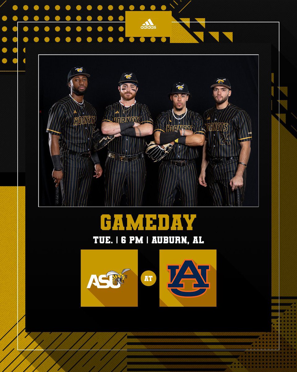 GAMEDAY! @BamaStateBB travel to the Plains for a matchup with Auburn! The first pitch is set for 6 p.m. 🆚 @Auburnbaseball 📍Auburn, AL 📺 ESPN+ #SWARMAS1