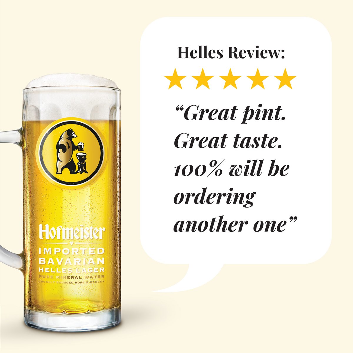 Hofmeister isn't what it used to be... take it from this reviewer. 5% authentic Bavarian Helles in a glass like no other 🍺

Over on the Hof Shop (link in bio) or on the bar across the UK.

#FollowTheBear #HofmeisterBeer #Helles #Lager #Beer