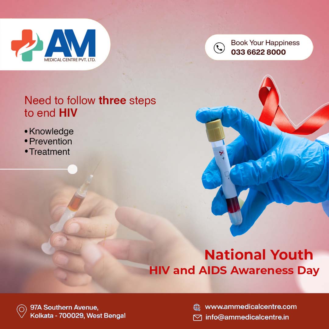 Empowering Youth, Ending Stigma: Today, we stand united for National Youth HIV/AIDS Awareness Day. Let's spread knowledge, erase stigma, and support those affected. Together, we can make a difference! #EndHIVStigma #YouthAwareness #AMMedicalCentre #AMmedical #HealthcareForAll