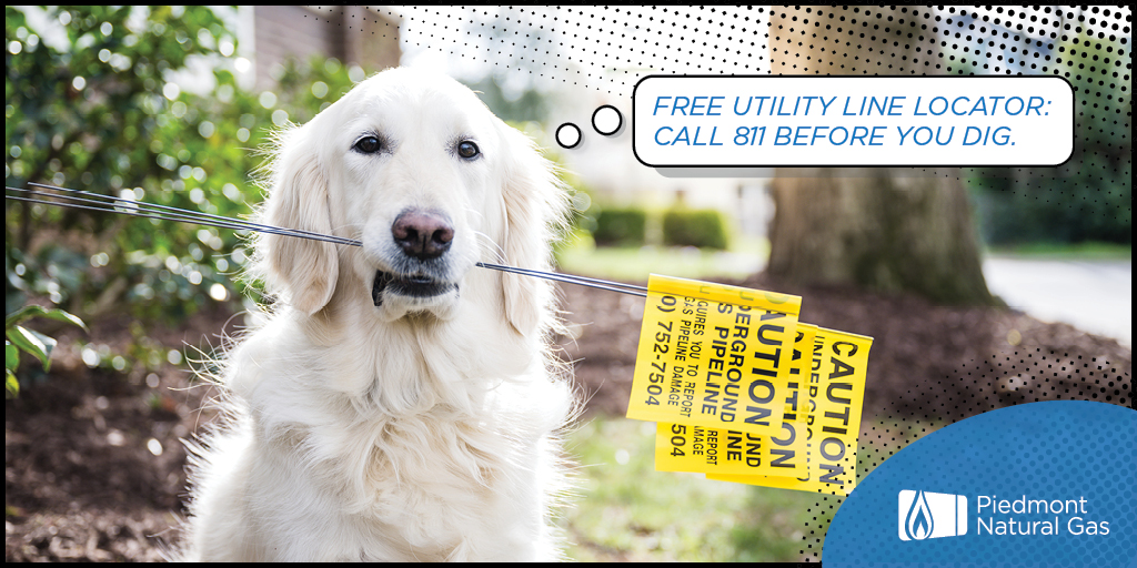 Planning any outdoor projects this #spring? Help protect underground utilities including #NaturalGas lines by being a dig hero and calling 811 to have your utility lines marked — for free! #Call811 #SafeDiggingMonth