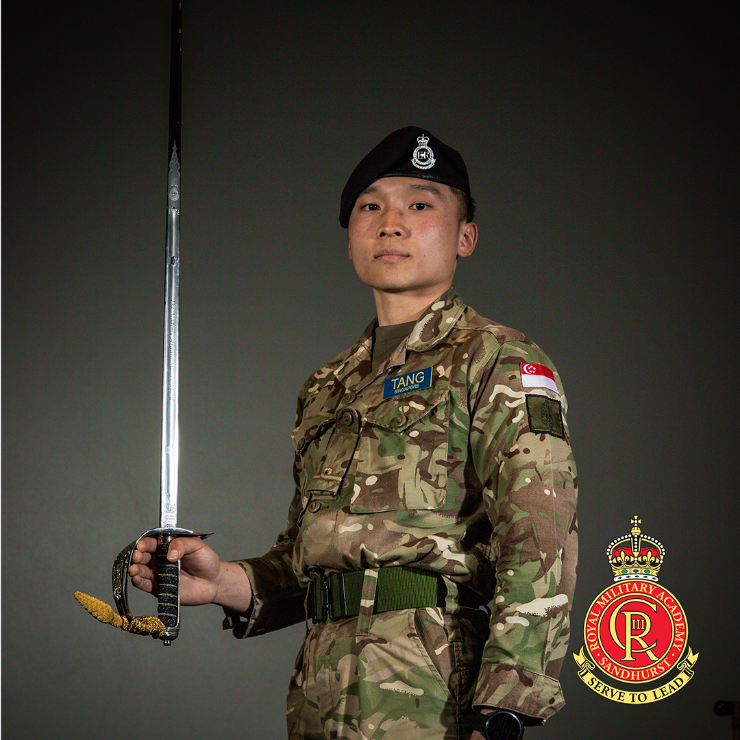 The International Sword for the Best International Cadet on Commissioning Course 232, is awarded to Junior Under Officer Q F N Tang (Singapore). Sponsored by the State of Kuwait in memory of Sheikh Ali Al Sabah.

#International #Singapore #Sandhurst #ServeToLead #Military