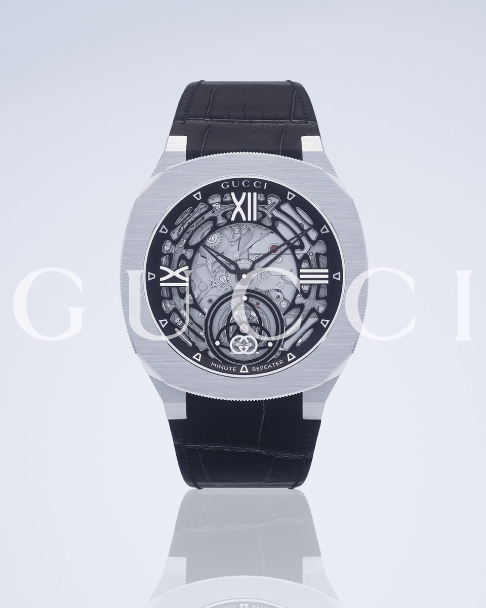 gucci's tweet photo. The #GucciHighWatchmaking collection introduces new high complications, showcasing the House’s avant-garde artistry and iconic codes. #GucciTimepieces Discover more https://t.co/e2fSJQWikx https://t.co/bp0PlbXEj3