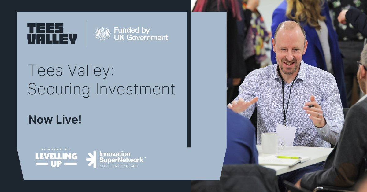 Tees Valley: Securing Investment helps you navigate the #funding landscape & access the #investment you need 💷 Open to businesses across #TeesValley, unlock a range of support🤝 Find out more 👉 teesvalley-ca.gov.uk/securing-inves…
