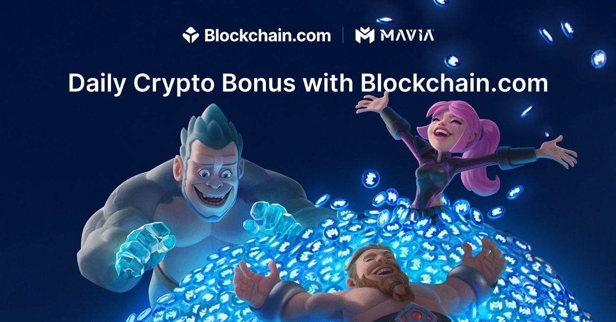 Claim 👏 your 👏 share We’re paying daily bonuses for users who buy, swap, or hold Mavia with Blockchain.com. The more you trade, the bigger your bonus 👀 blockchain.com/mavia @MaviaGame
