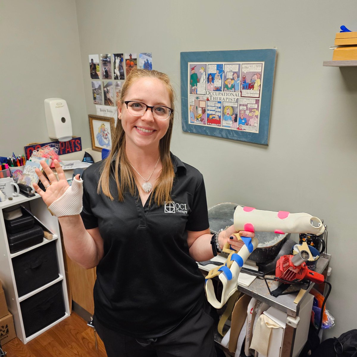 April is Occupational Therapy Month + we want to highlight our Occupational Therapist, Danielle Starpstene, OTR/L. Danielle has been at OCI for 4.5 years and sees a variety of conditions that affect the upper extremities. Learn more about Danielle here: ow.ly/vBbz50RaLb2.