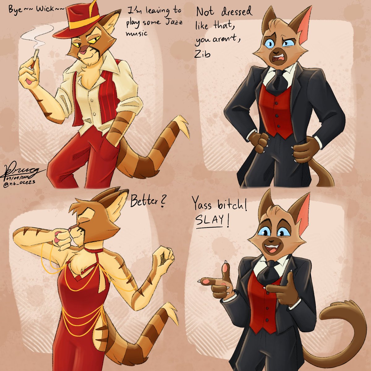 n6_02e23's tweet image. Zib: exist
Lackadaisy fan:
#Lackadaisy #lackadaisyfanart #LackadaisyCats #ZibWick