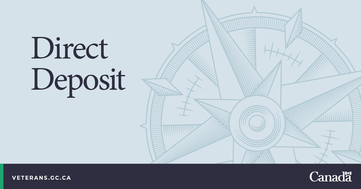 Need to set up or make changes to your direct deposit information? There are two options: 💻 My VAC Account. Or 🗎 Complete the direct deposit form (VAC 441e ow.ly/BZSj50RboPY) To stop direct deposit payments, call: 1-866-522-2122. 👉 Learn more ow.ly/HF8350RboPZ