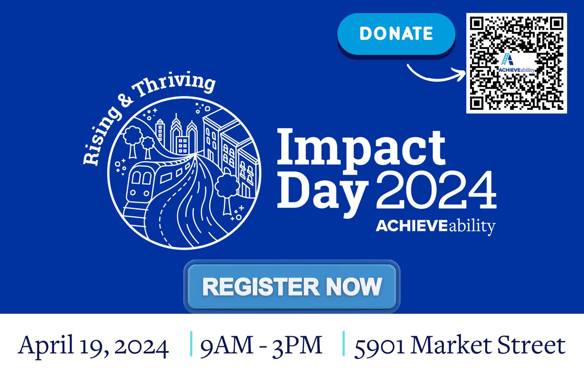 🌟 Get ready for ACHIEVEability's first-ever Impact Day on April 19th! 🌳 Register by April 10th to volunteer and make a meaningful impact in the community. Beautify the block, open the community garden, and more! EVERY day is Impact Day – scan the QR code and donate today! 🙏