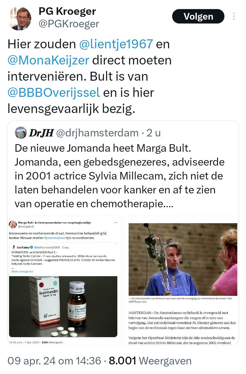 Deze accounts werden dus door Marc Bonten geretweet. 😳 Gewoon totale onzin over Marga aan het verkopen, en het kan ze niks schelen. Politieke accounts.