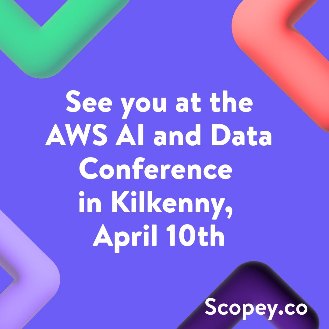 The <a href="/scopey/">Stan Cope</a> team will be attending the <a href="/AWS_UKI/">AWS UK & Ireland</a> AI and Data conference in Kilkenny tomorrow (April 10). If you’re there let’s ☕️☕️