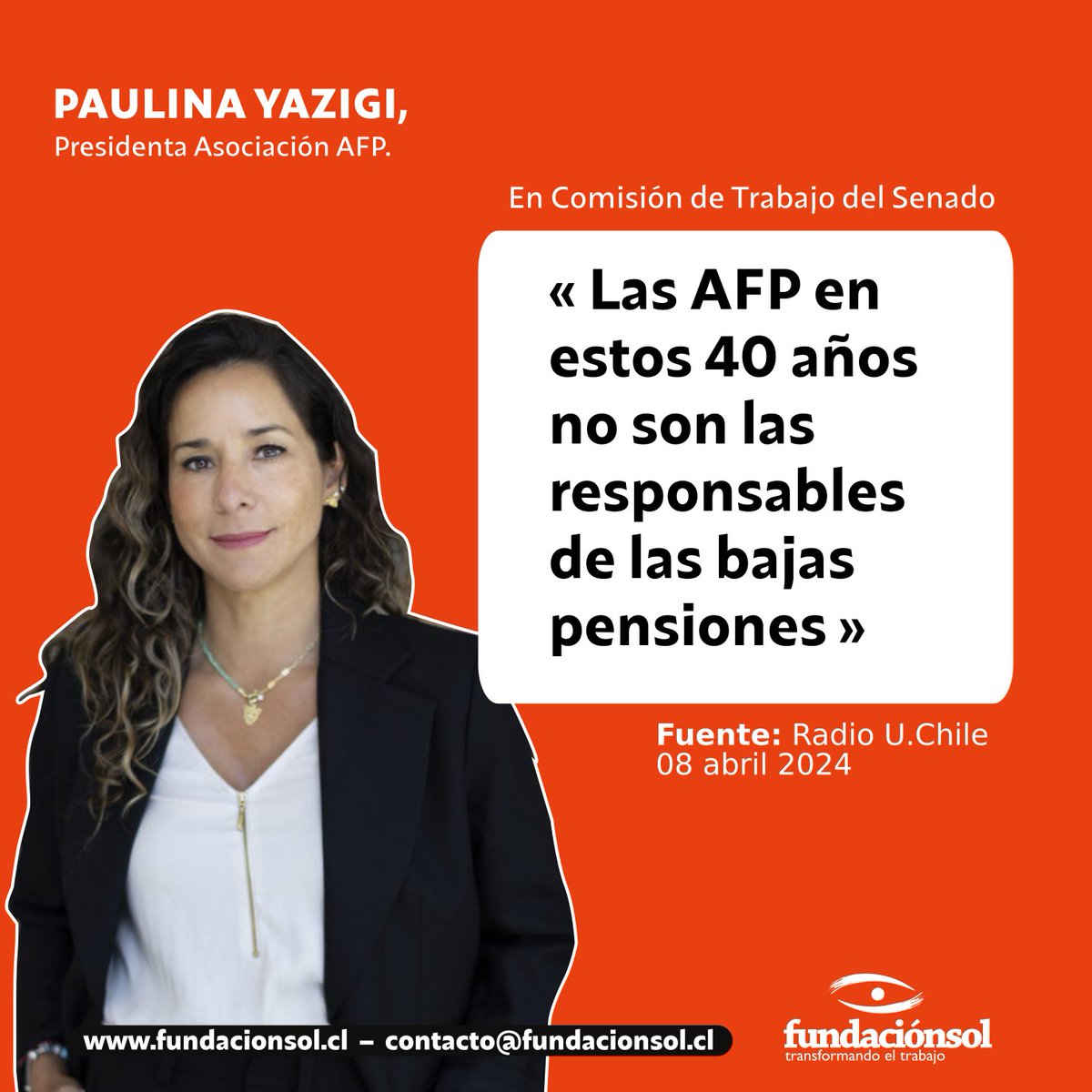 'Las AFP en estos 40 años no son las responsables de las bajas pensiones' Chile tiene un sist de pensiones sin seguridad social, con ganancia privada y pérdidas colectivas: utilidades AFP en 2023 superaron los $542.695 millones, mientras tasa de reemplazo mediana autof. es de 17%