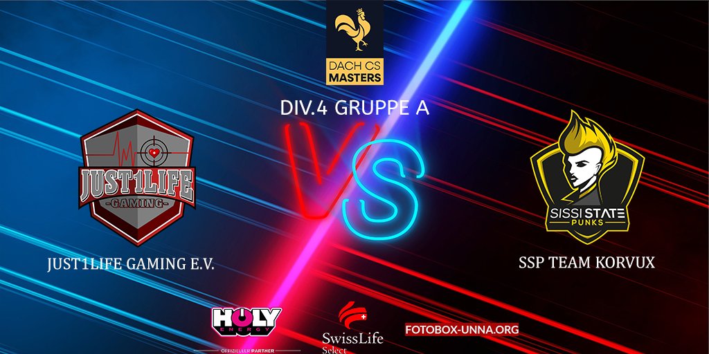 Just1LifeGaming's tweet photo. 🔴#Matchday #CS2 ⚪️
Unser Main Team will sich heute den ersten Sieg in der @dachcs holen💪
⏰19:00 Uhr
🎙️@Germanus23
📷https://t.co/AevIkKQ6zO
🆚@SissiStatePunks #TeamKorvux
#gaming #just1life #j1l https://t.co/qs8WE6vMby