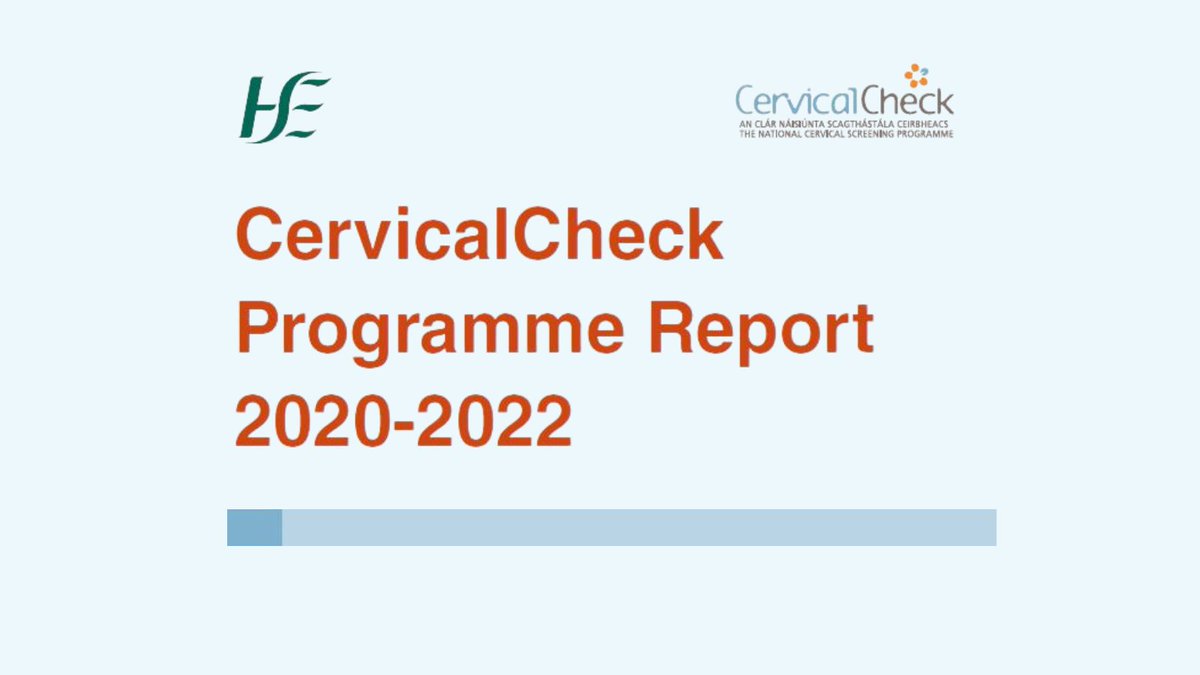 🧵1/6 We’ve published our #CervicalCheck programme report 2020-2022. This is the first report to be published since the introduction of primary #HPV cervical screening in 2020. ➡️ tinyurl.com/cc-prog-report… #ChooseScreening