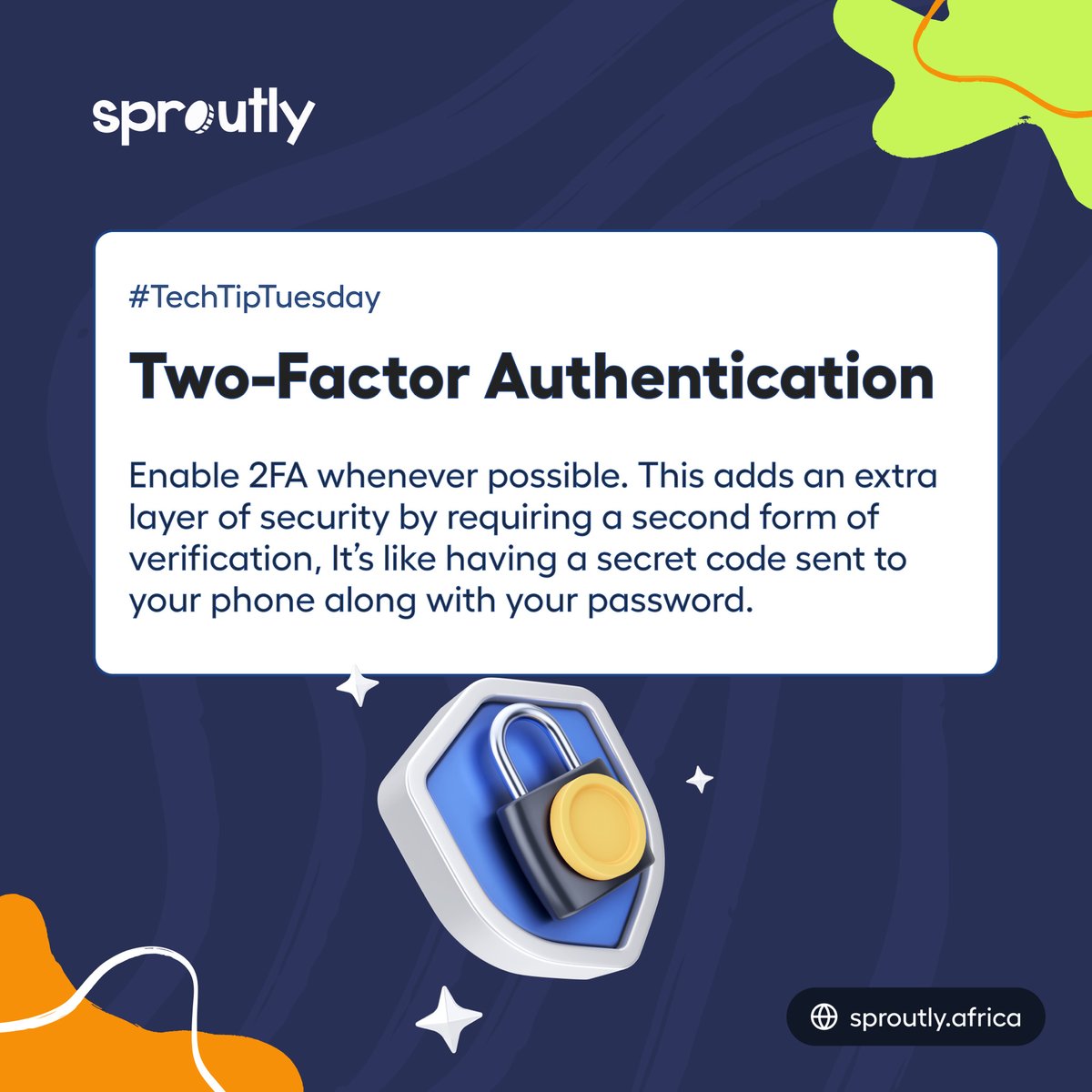sproutlyafrica's tweet photo. Stay Safe, Stay Secured!🔒 Don’t let Cyber threats ruin your day. Follow these tips to keep your information protected always.✨

 #Sproutly #Sproutlycares #domorewithsproutly #sproutlycanhelp #TechTipTuesday https://t.co/LAgpOqvMQT