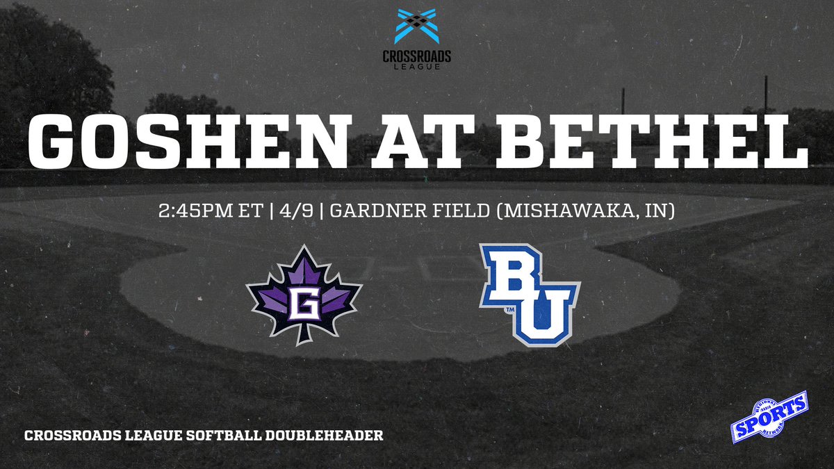 College softball is in action today as the Bethel Pilots host the Goshen Maple Leafs in a Crossroads League doubleheader! Join Tanner Camp at 2:45PM ET for pregame coverage from Gardner Field! Check it out on the Bethel Pilots Sports Network and rrsn.com!