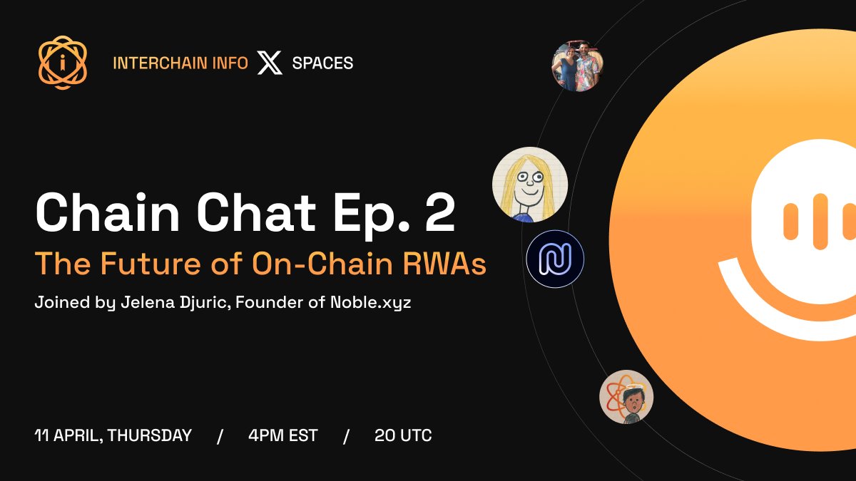 PrivacyBlocks's tweet photo. The potential for Real World Assets (RWAs) in #web3 is HUGE, and @noble_xyz is leading the charge 🚀
Join us for Ep. #2 of #ChainChat this Thurs. as we're joined by Noble's founder, @jelenaaa____, to discuss her vision for Noble & it's RWA offerings.
🎙️🗓️https://t.co/Kk4WP72vVL