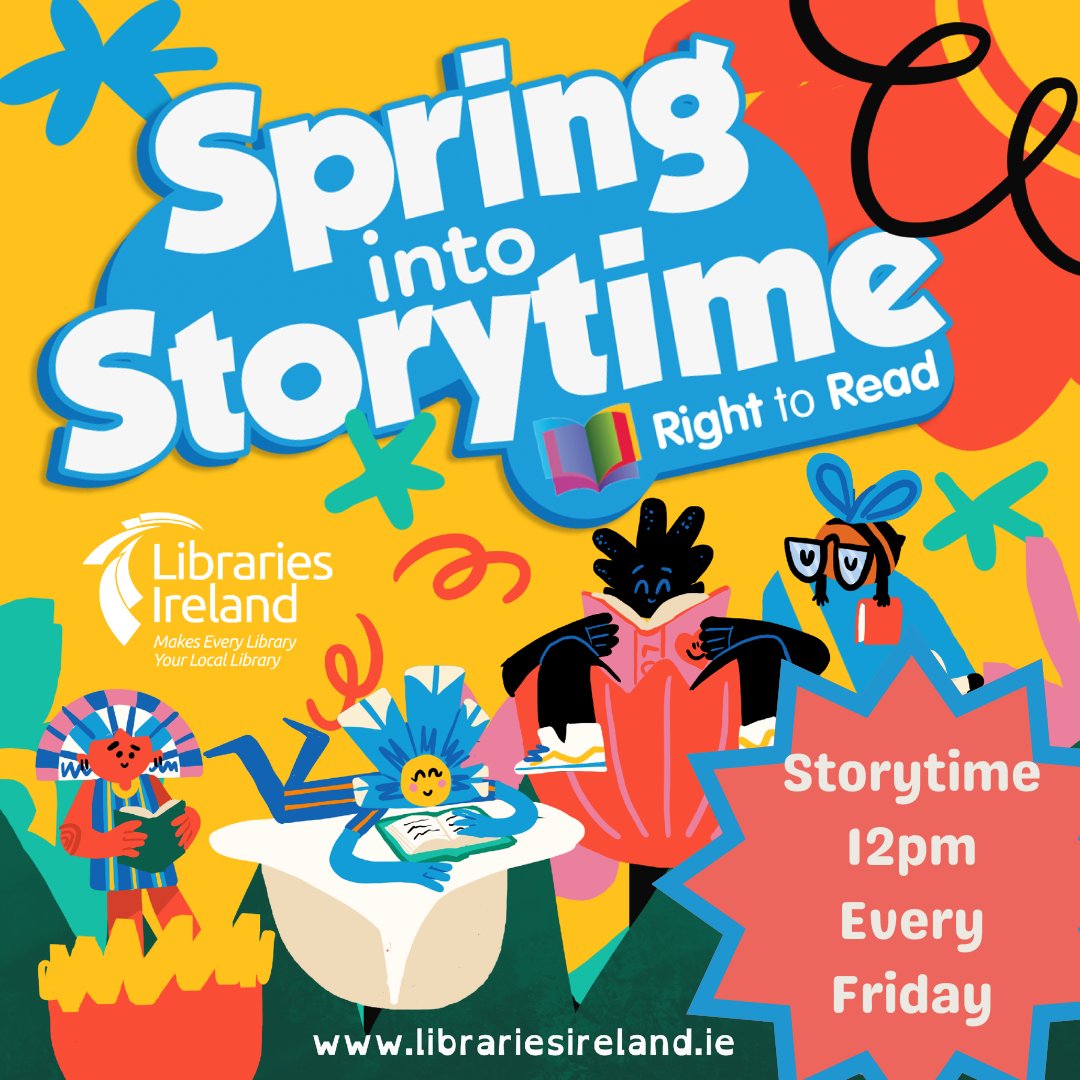 Don't forget this Friday we have our weekly Storytime at 12pm!! #storytime #stories #publiclibraries #LoveLibraries #SpringIntoStorytime @LibrariesGalway @LibrariesGalway @oranmoreDOTie