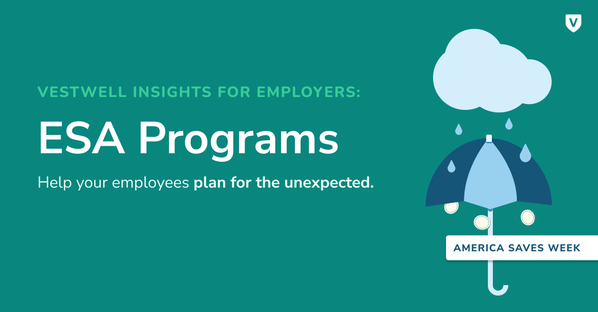 For day two of #ASW2024, we’re highlighting the opportunity for employers to help workers save for the unexpected by adding a company-sponsored Emergency Savings Account (ESA) to their benefits package. Plus, it's a benefit employees are seeking: vestwell.com/read/2024-savi…