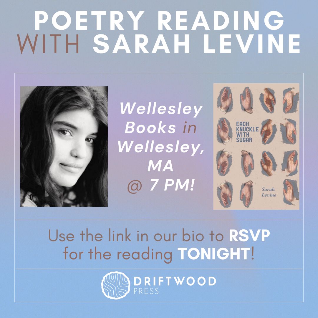 Sarah Levine is holding a poetry reading TONIGHT! Use the link in our bio to RSVP! #poetryreading #newbook