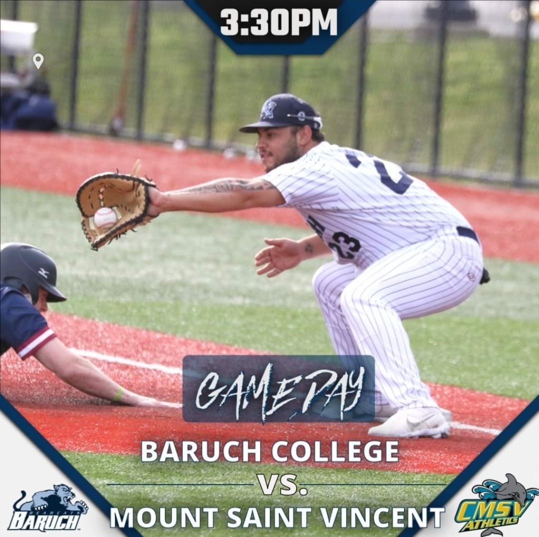 Home today at Bronx Community College against the Dolphins from the College of Mount Saint Vincent! #D3baseball ⚾