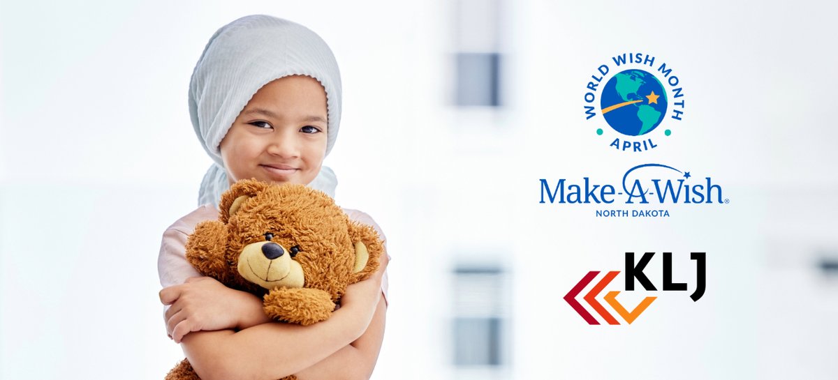 This April, #KLJ & @Make-A-Wish #NorthDakota are celebrating #WorldWishMonth. Share this post & bring awareness to this noble cause, helping grant life-changing wishes to children with critical illnesses. #KLJ #EngineeringReimagined #MakeAWish #Forthechildren #Community