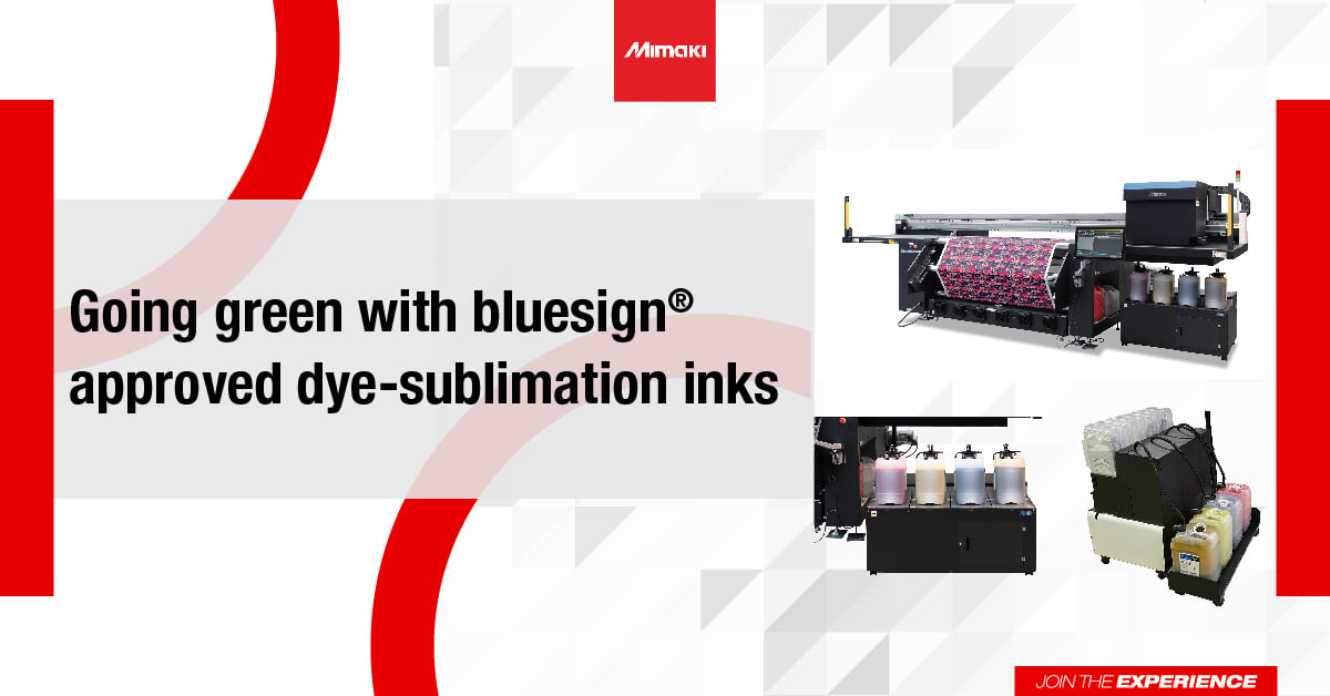🌿🖨️ Learn about the impact of Mimaki's bluesign® APPROVED sublimation inks! Our blog explores the benefits for your business, including environmental sustainability, regulatory compliance, and brand enhancement. Discover more: eu1.hubs.ly/H08vS2n0 #Sustainable #Mimaki