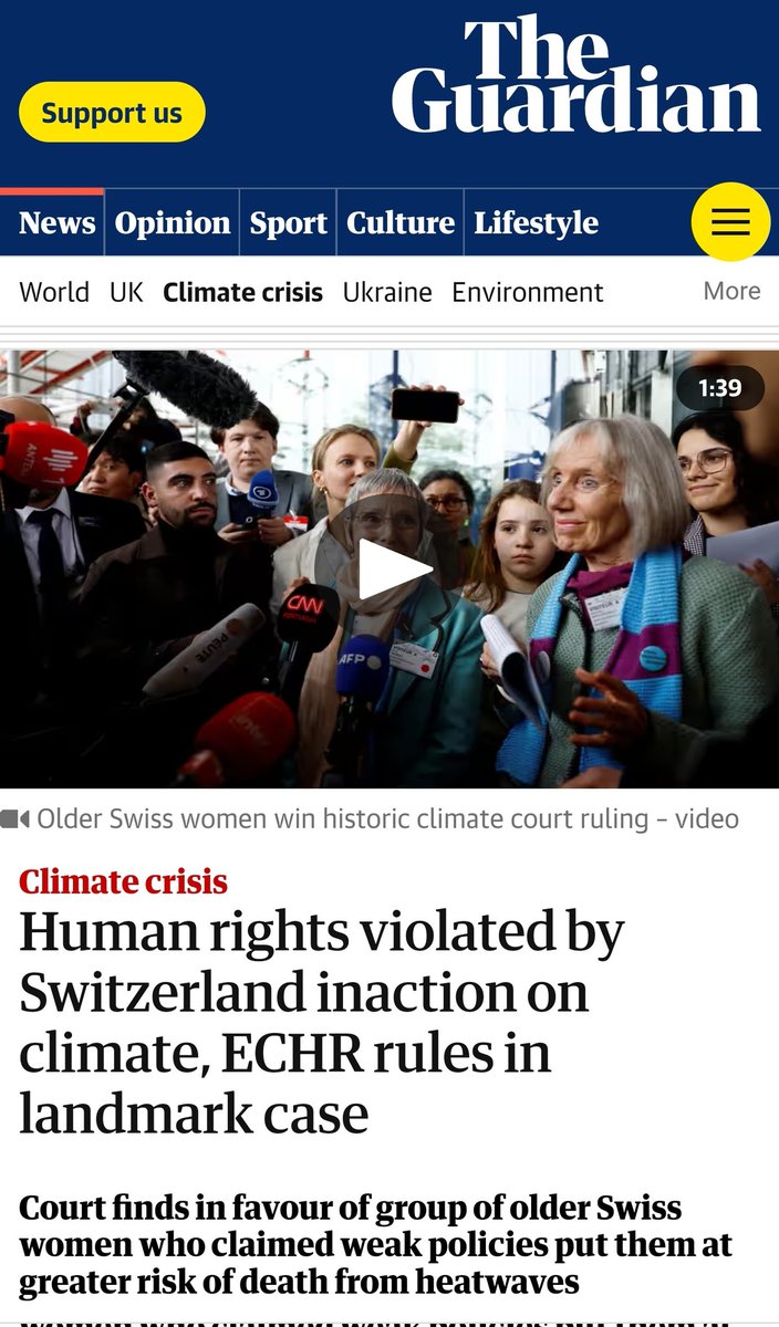Tutto risolto. Il riscaldamento globale è colpa della Svizzera. 🙄
Ma abbiamo davvero bisogno di una Corte Europea che decide queste cretinate?
