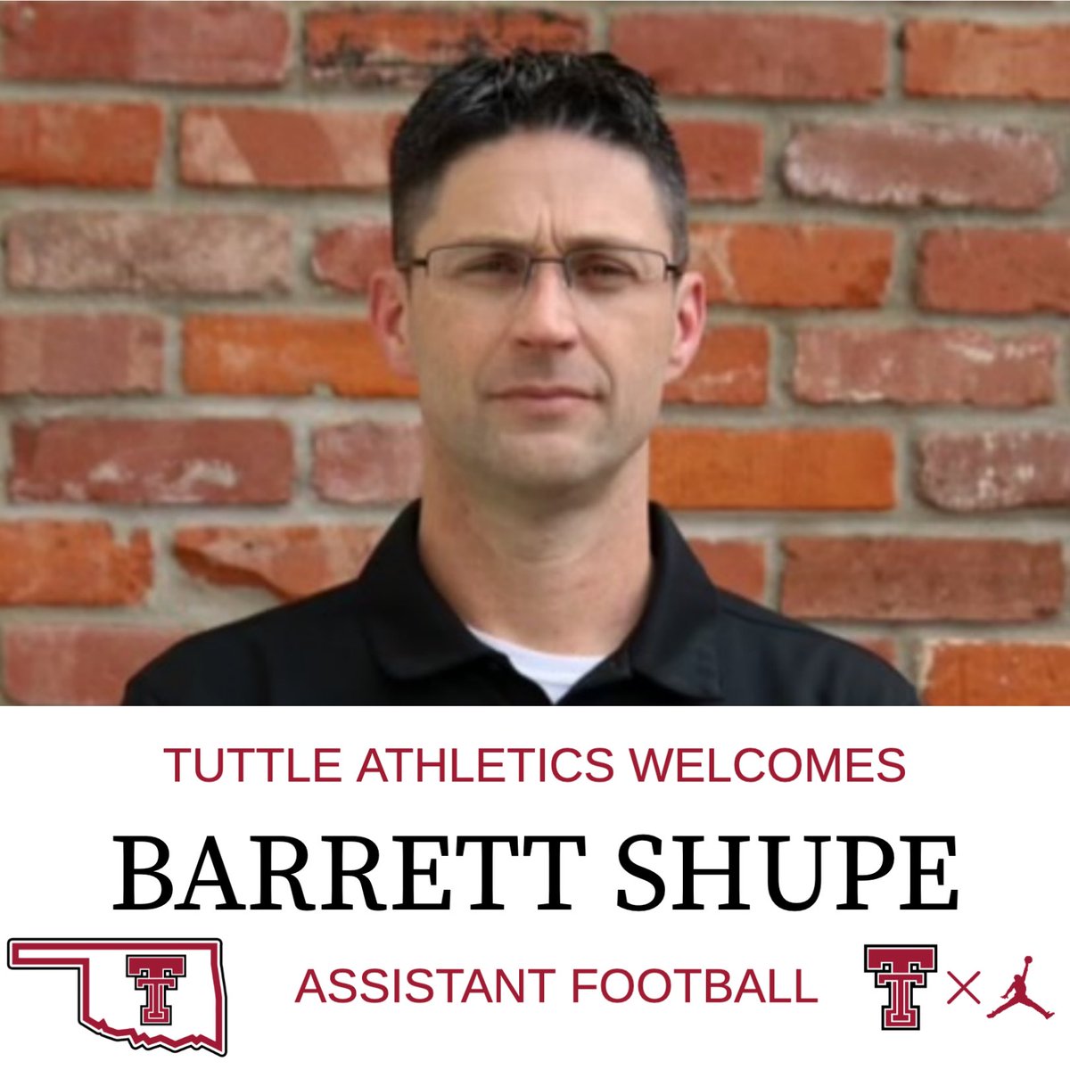 Tuttle Athletics is excited to announce the hiring of Barrett Shupe‼️ Coach Shupe will be coaching football at the HS level and teaching history. We would like to welcome Barrett and the Shupe family to Tuttle‼️ @TuttleFootball #GreatDayToBeATiger