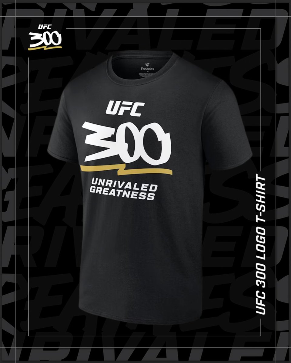 IT’S FIGHT WEEK 💥 🔗 Featured Product: Men's Fanatics Branded Black UFC 300 Logo T-Shirt ufcstore.com/en/mens-fanati… #UFC #UFCstore #UFC300