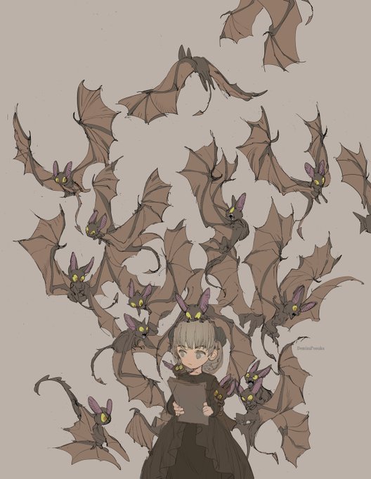 「bat (animal) short hair」 illustration images(Latest)