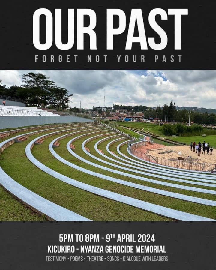 ⚪Happening tonight in Kigali A special #Kwibuka30 event organised by the young people of @Our_Past_In. Join in person or follow live on @KC2_RW. 📍: Nyanza Memorial, Kicukiro ⏰: 5 pm - 8 pm