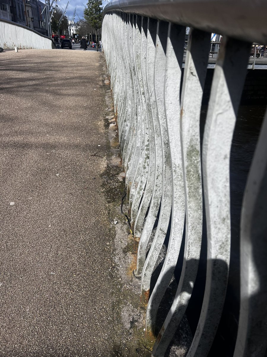 Nano Nagle bridge is totally manky. 
1 hour with the pressure washer would transform it. Unfortunately the pressure washer is like the royal carriage and only gets rolled out for special occasions.
#corkcitycouncilisbroken