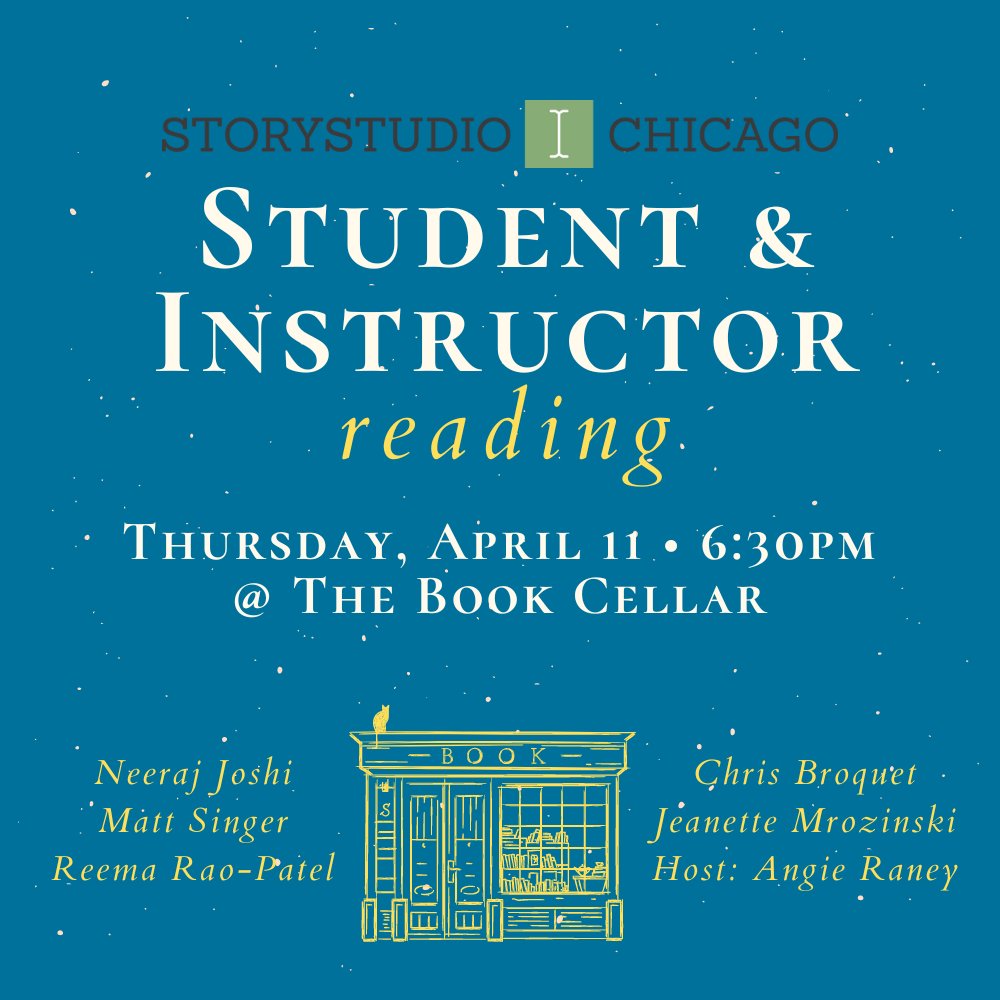 This Thursday, April 11 at 6:30 pm at @BookCellar, join us and host @RaneyAngie for this FREE student reading.