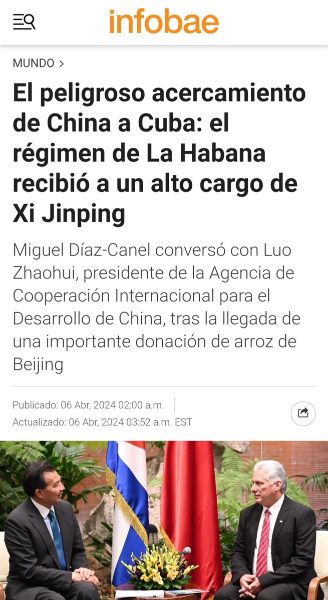 Para los que dicen que lo de Cuba es un embargo y no un bloqueo. A EE.UU le irrita mucho que Cuba se acerque a terceros países como estrategia de soberanía, y más si son potencias contrahegemónicas como China.