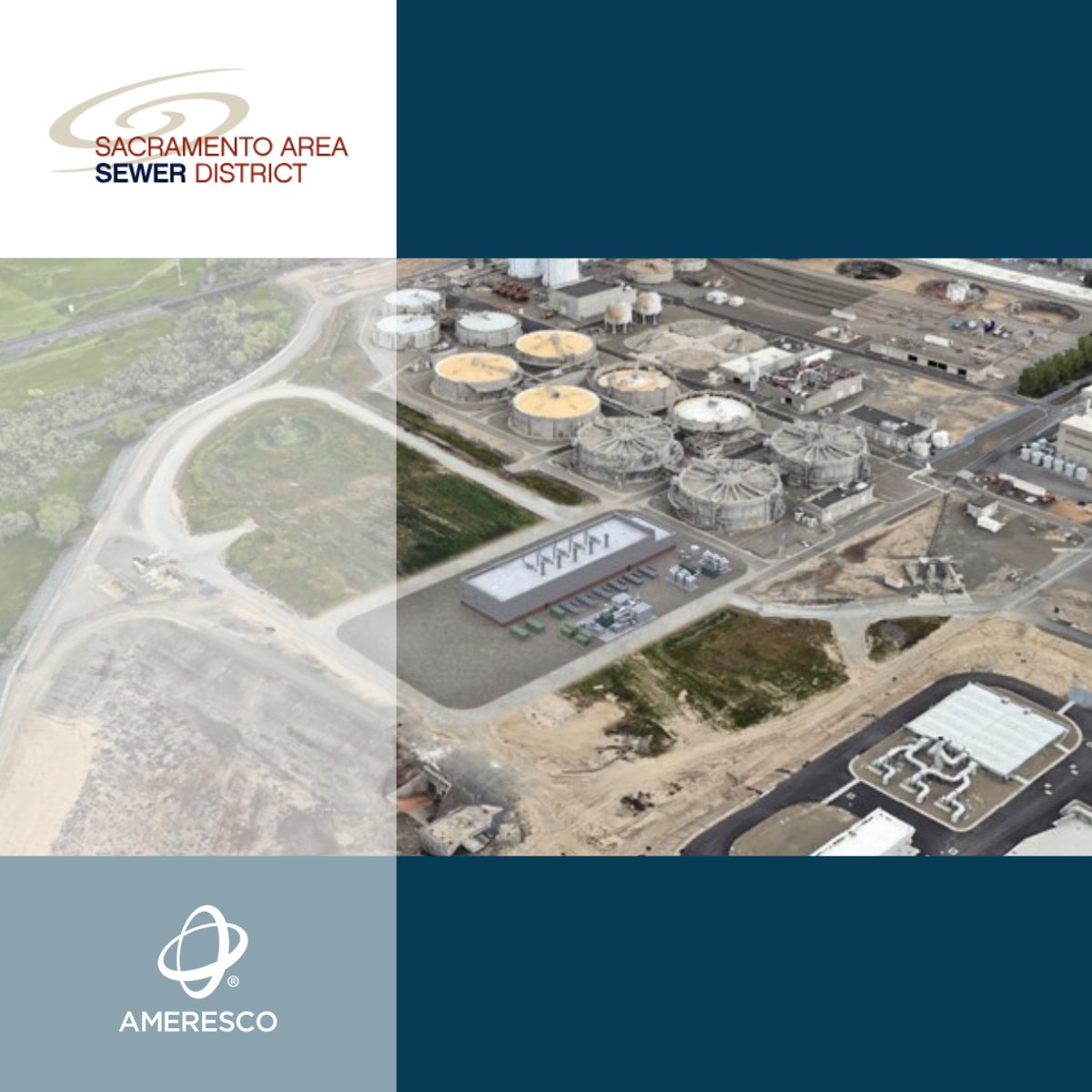 We’re partnering with SacSewer to support their #sustainable efforts in resource recovery & maximizing the reuse of treatment process by-products such as #biogas, by building a new facility for a biogas cogeneration plan that will provide #CHP to the site. hubs.ly/Q02sgbJp0