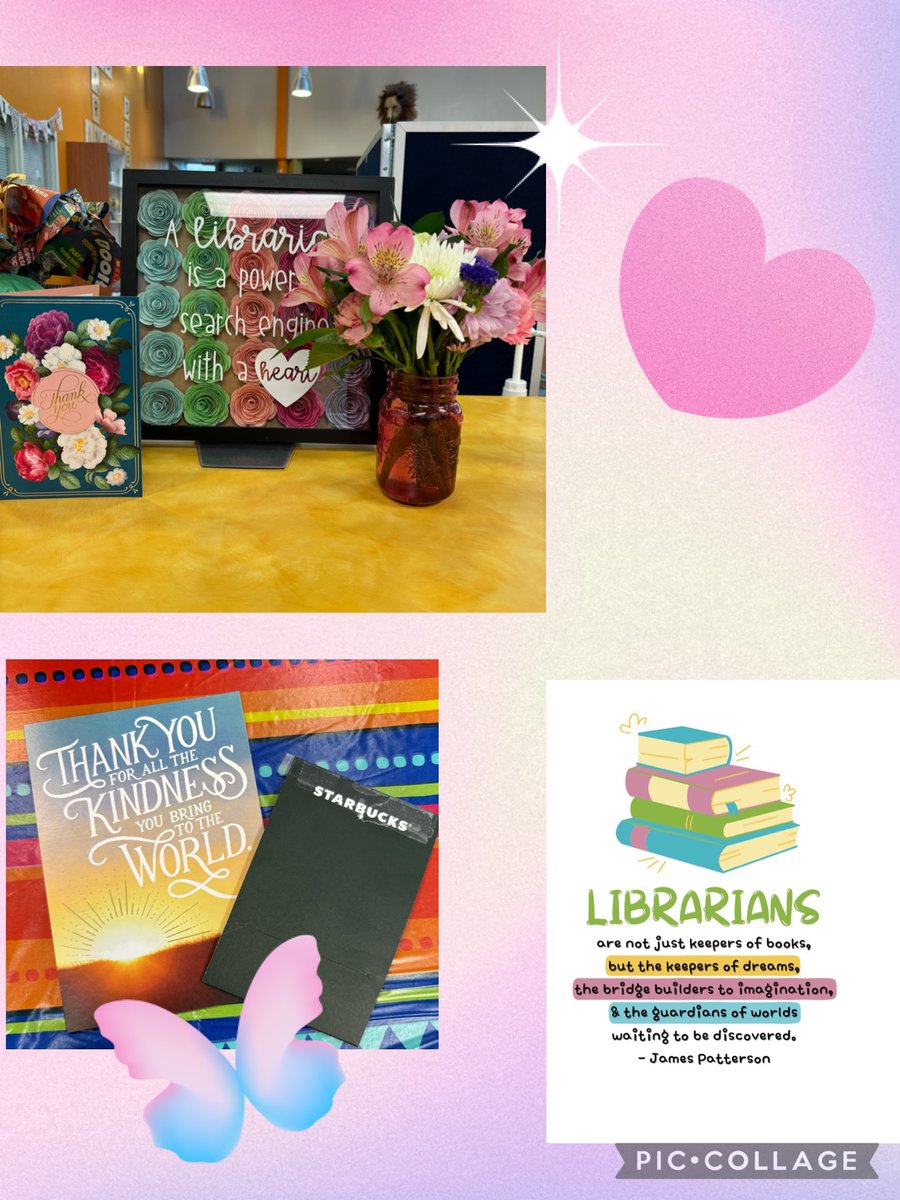 As if being a librarian wasn’t the best job already, my heart is full of joy with these tokens of appreciation from my work family ❤️📚❤️ #NationalLibraryWeek #SISD_Reads @CJ_Lions_CJES