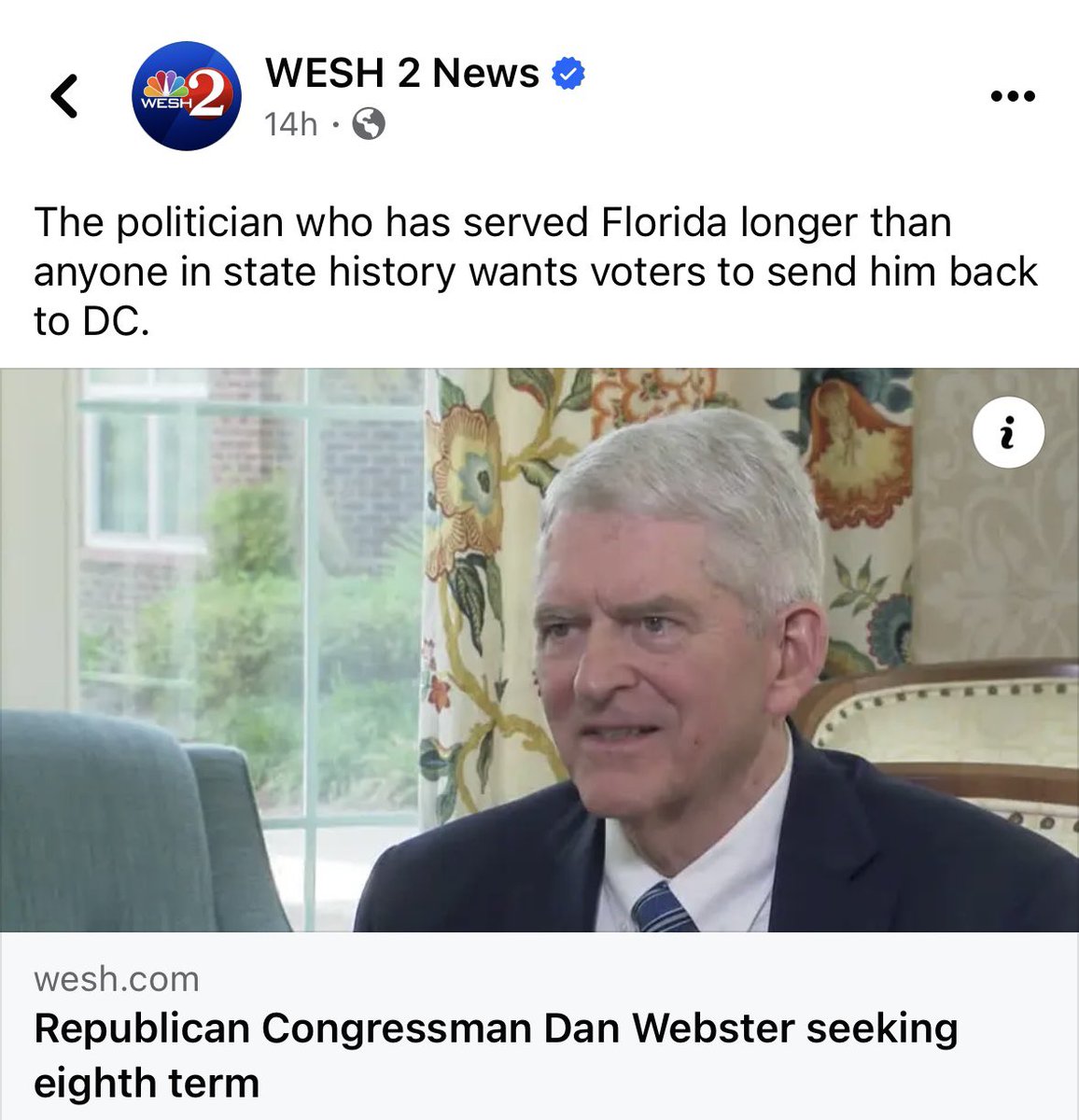 Watch this interview with my 44+ year political incumbent opponent RINO Dan Webster, “the Republican Joe Biden,” and you’ll see exactly why we need Term Limits for Congress I’m interviewed also separately in it Link: wesh.com/article/dan-we…