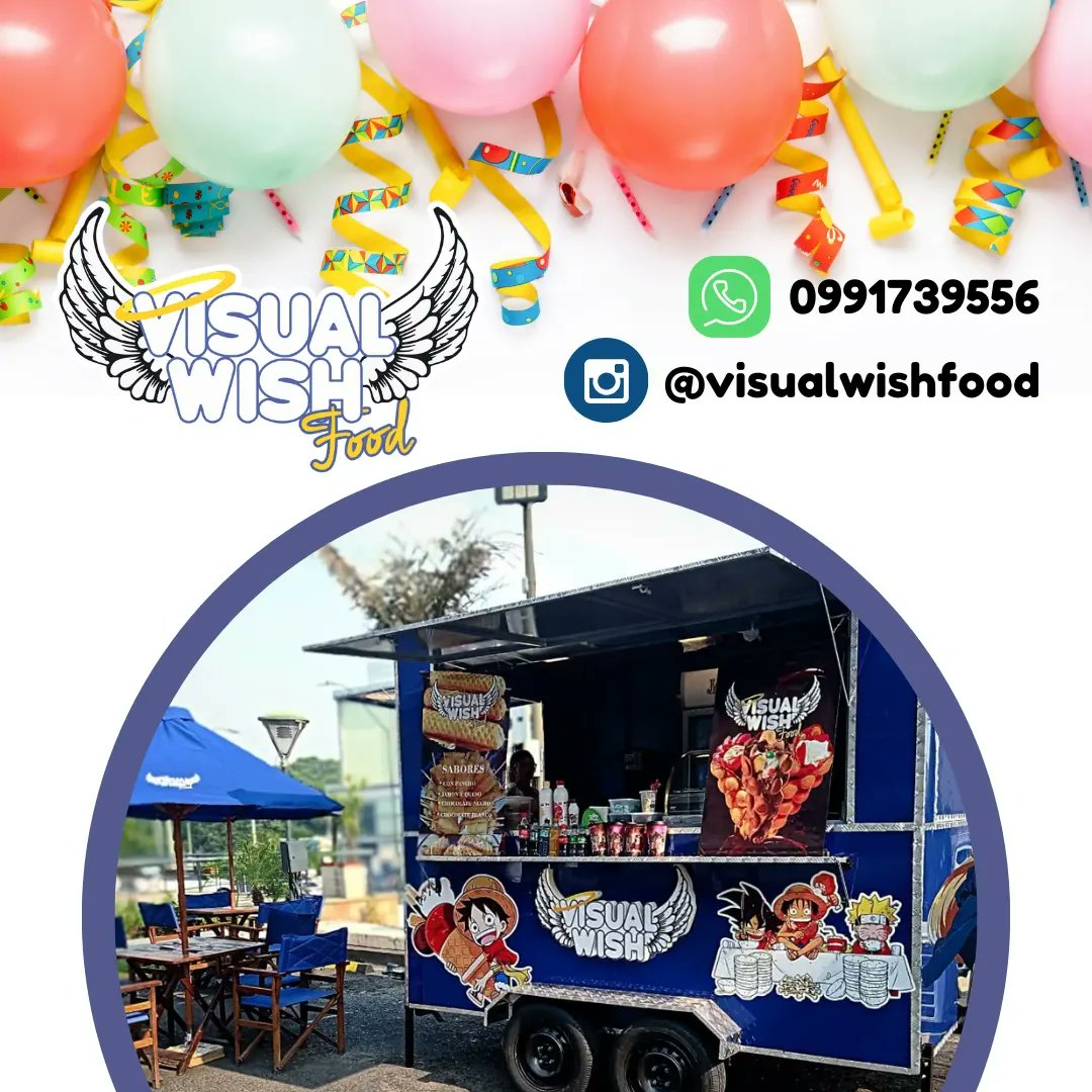 Vamos a tus eventos! Visual Wish Food lleva su truck a tu cumple o evento especial con deliciosas opciones de menú e incluso productos temáticos de Visual Wish ✨ Consultas al 0991739556
#visualwish #visualwishfood #foodtruck #anime #bubblewaffle #popping