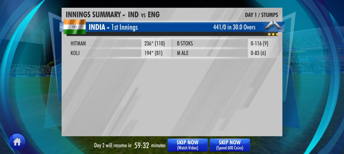 My game play wcc3 #indvsEng